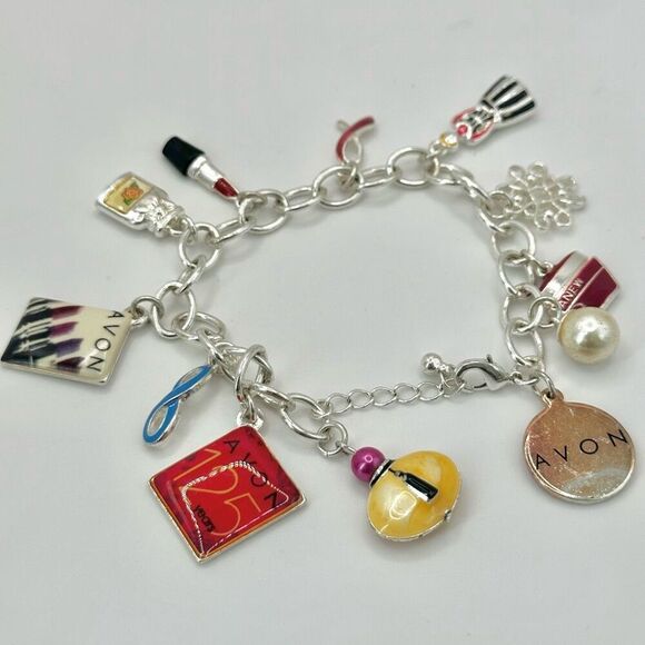 Avon vintage silver tone  charm bracelet - Picture 12 of 12